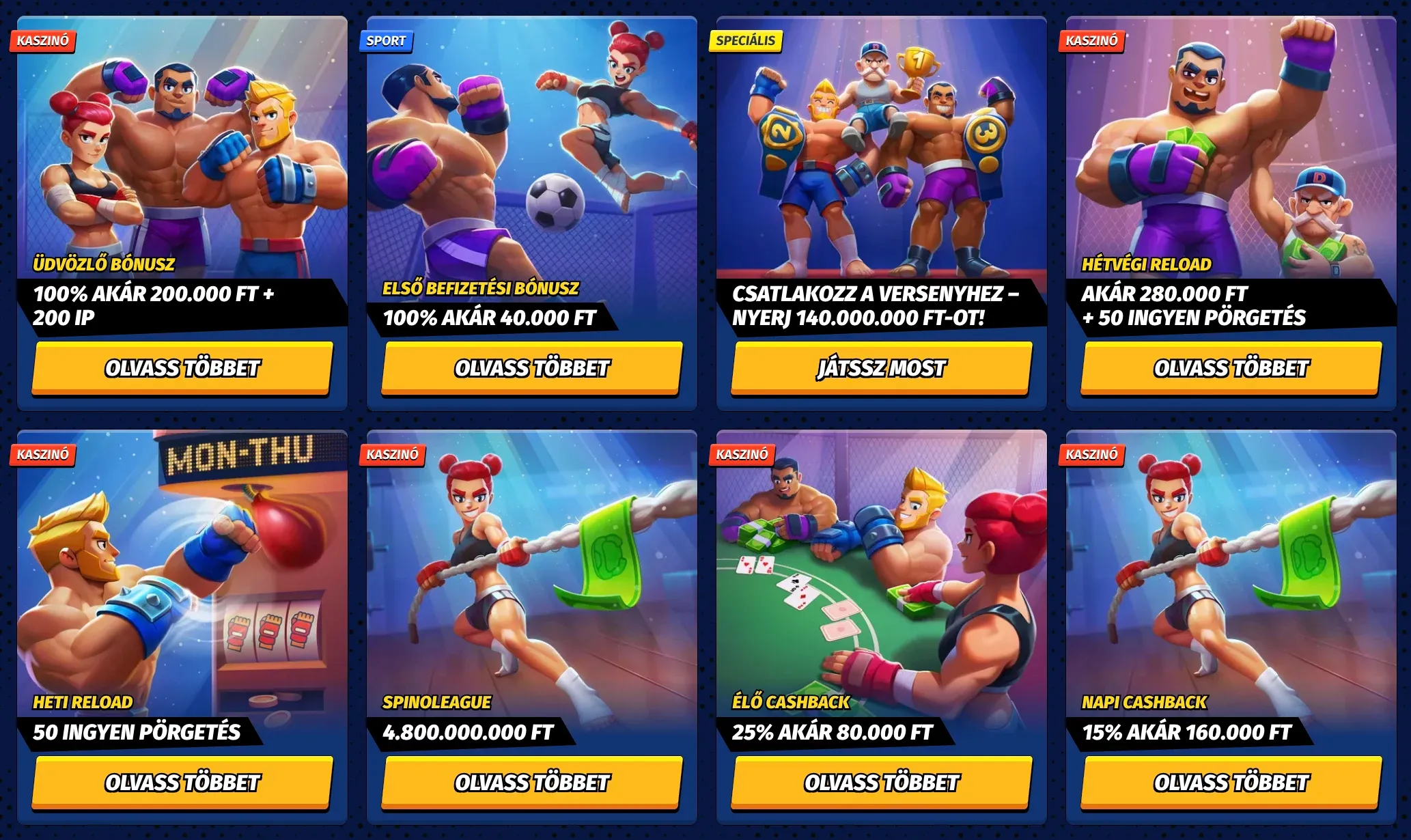 Változatos promóciók a BigClash casino